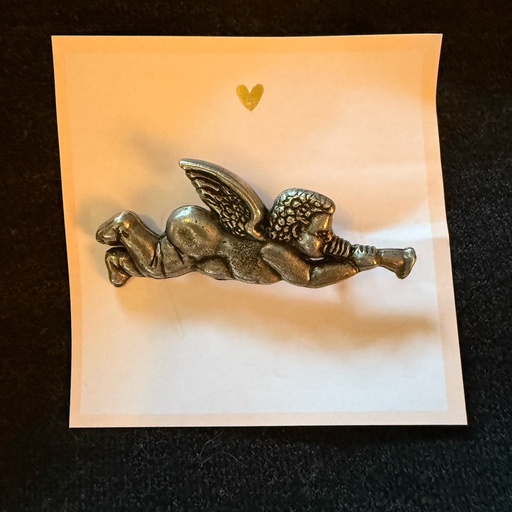 Silver Angel Brooch